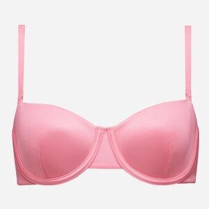 Cuup 34D the Balconette bra lingerie Satin light pink